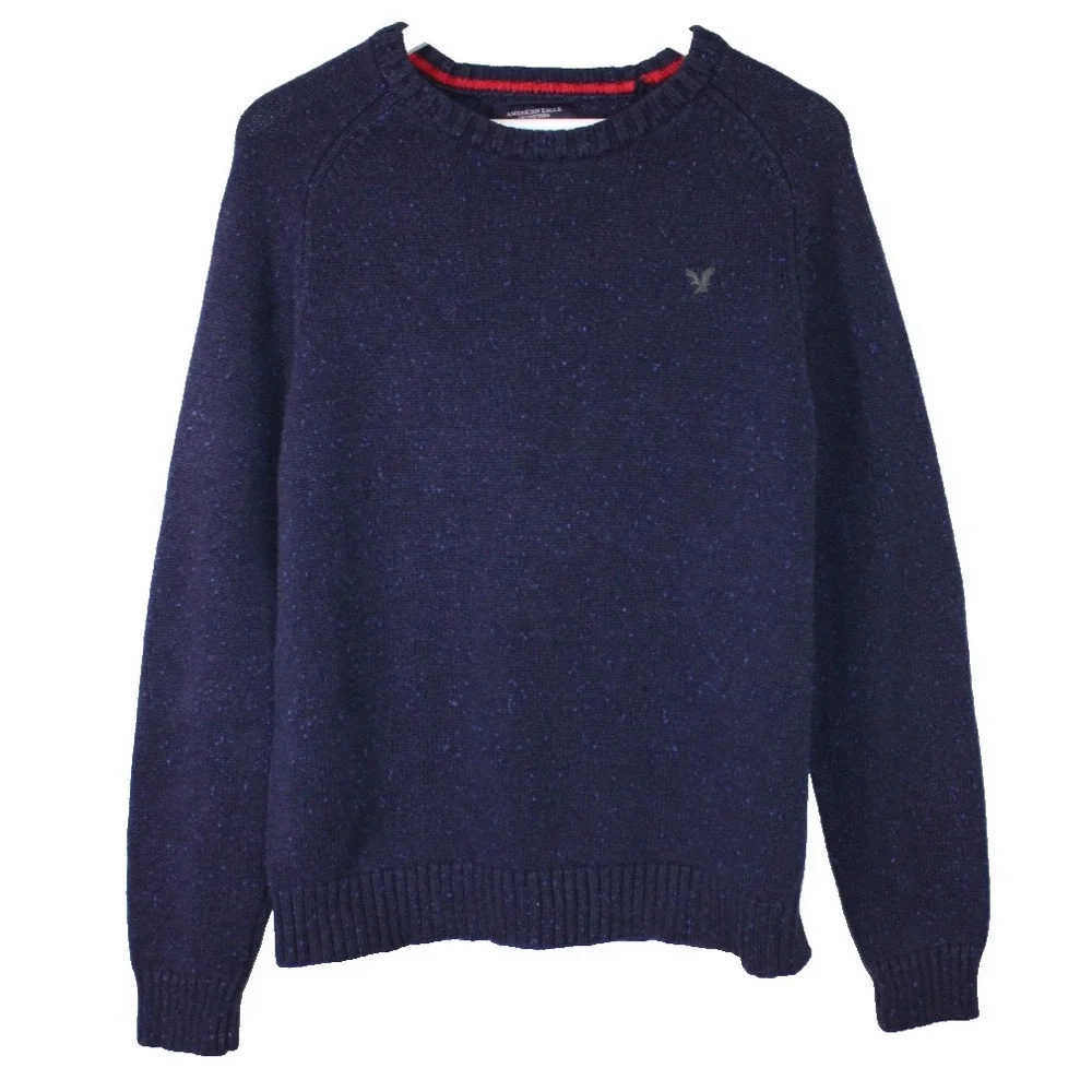 American Eagle Outfitters Sweater Large Elbow Patch Athletic Fit Mens Pullover